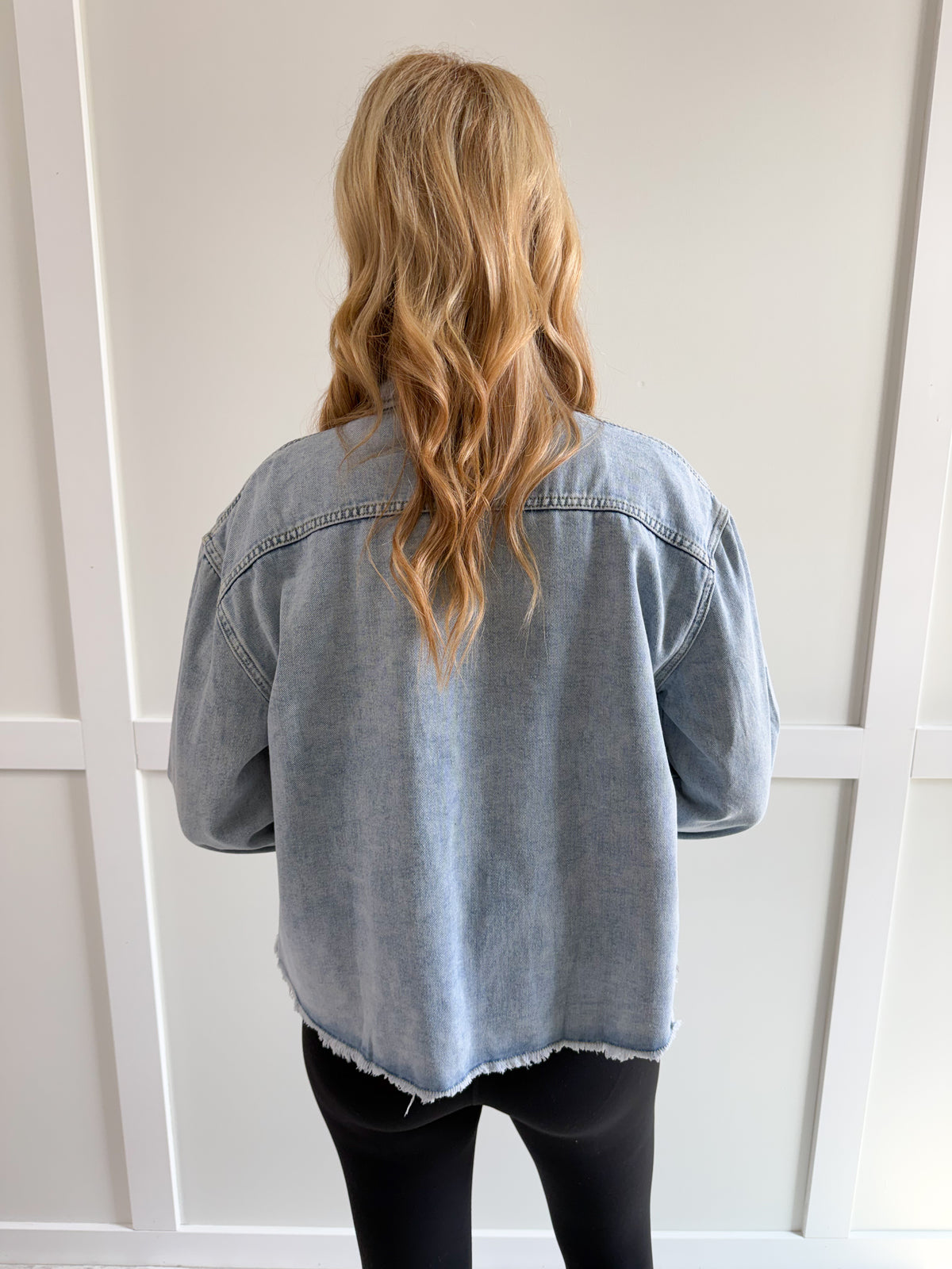 Rachel Raw Hem Denim Jean Jacket