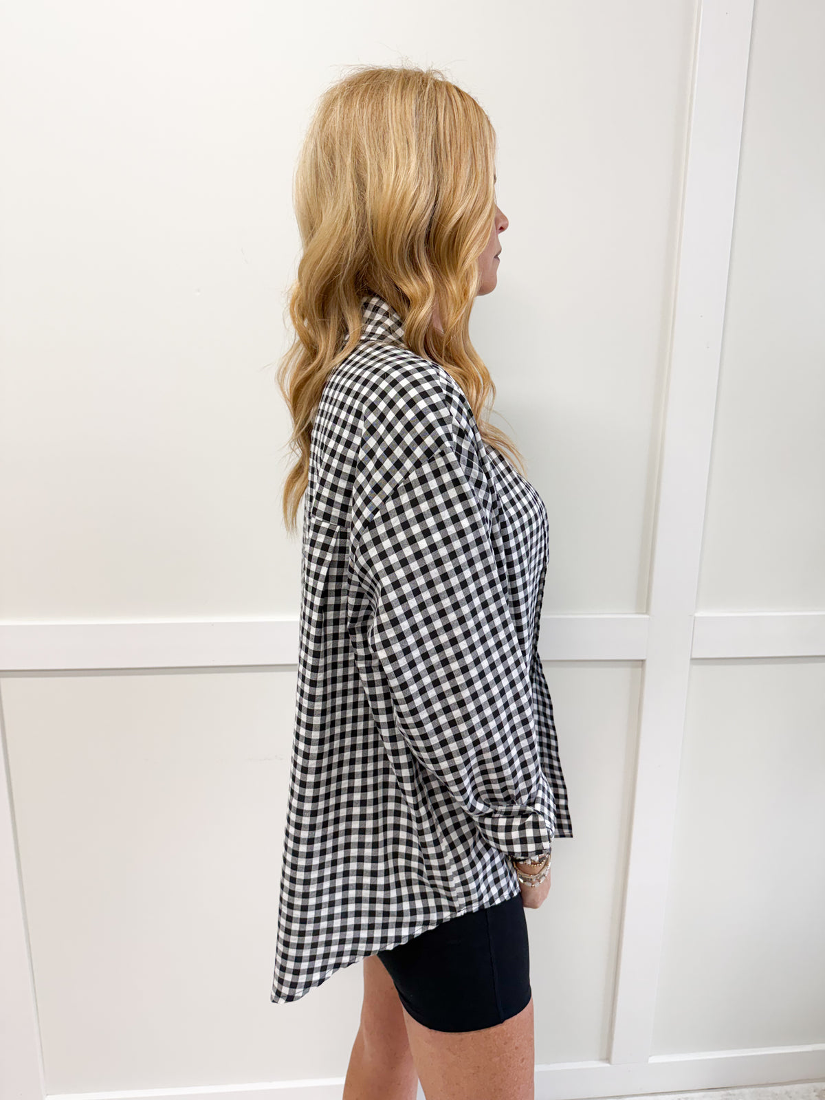 Lisa Oversized Gingham Button Down Shirt