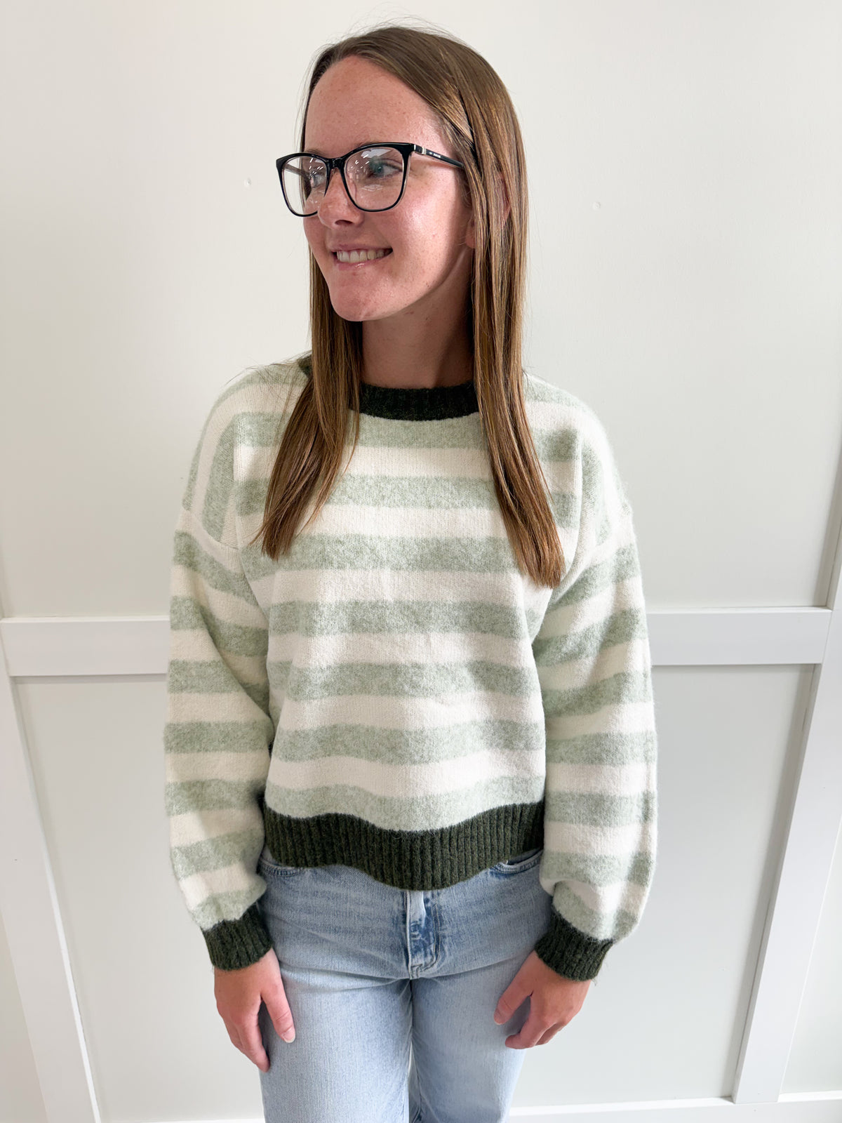 Lana Striped Knit Sweater