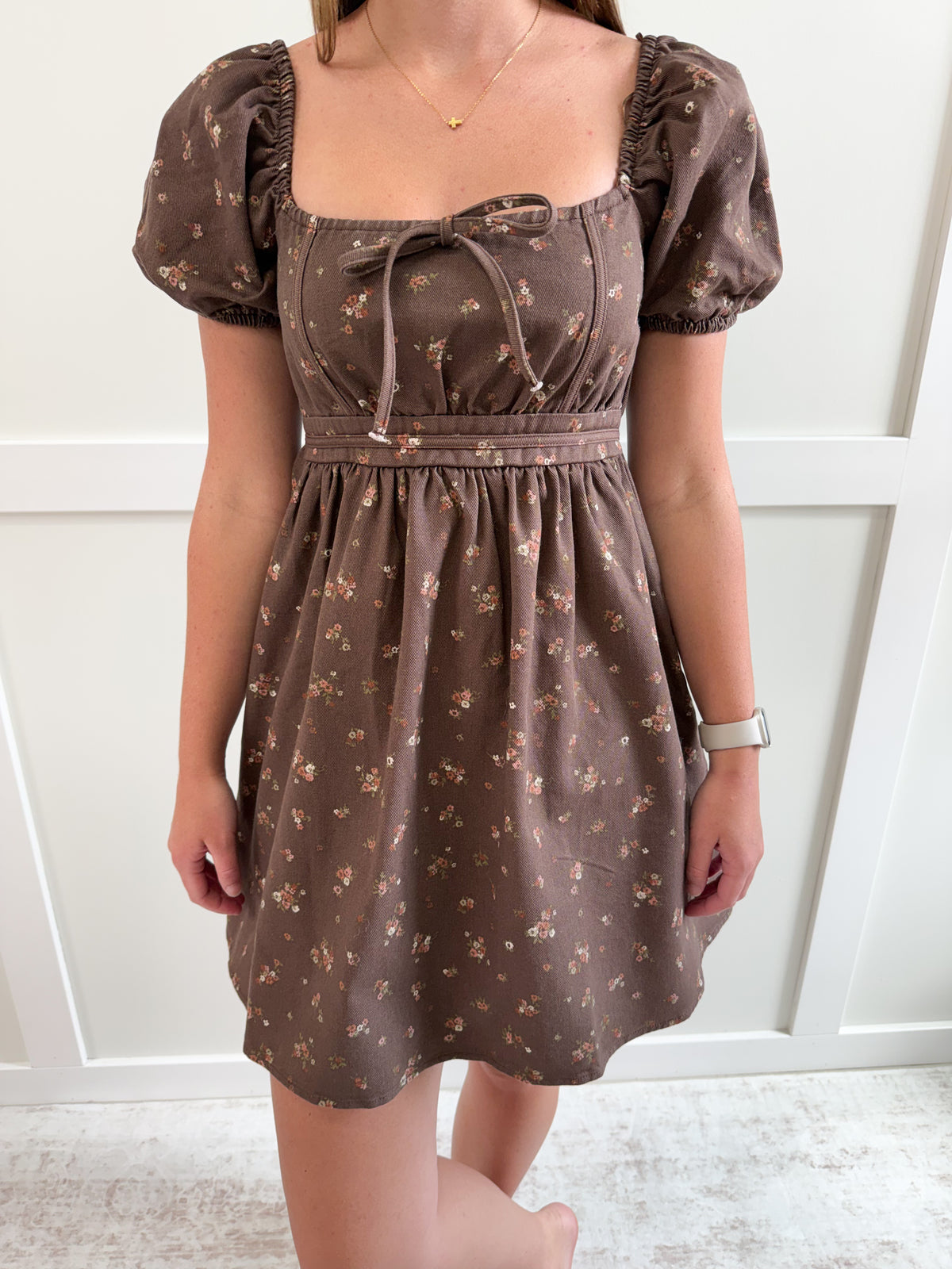 Bella Floral Puff Sleeve Mini Dress