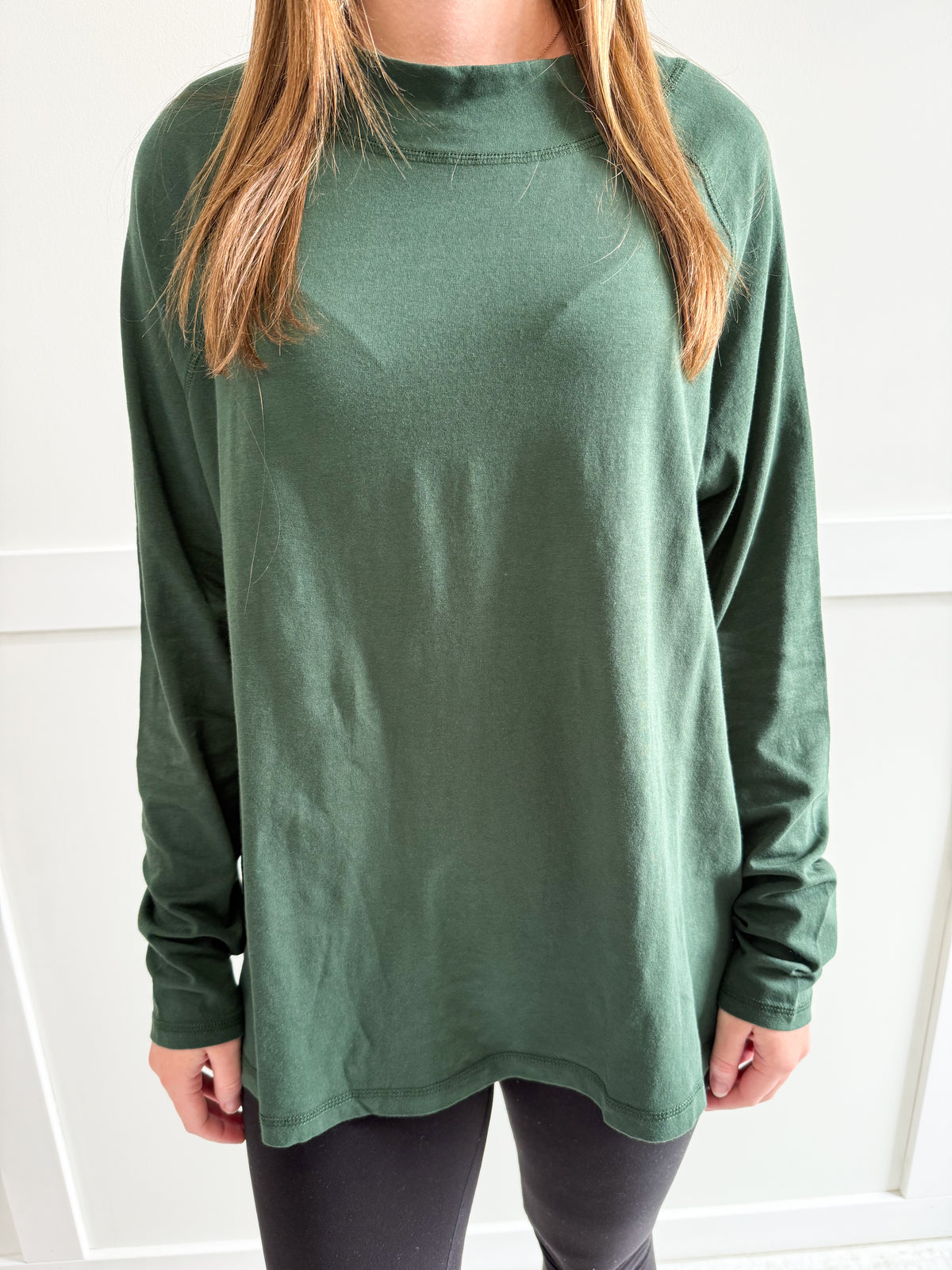 Piper Cotton Mock Neck Raglan Tunic