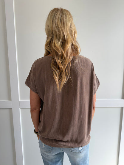 Scarlett Crinkle Relaxed Short Sleeve Top
