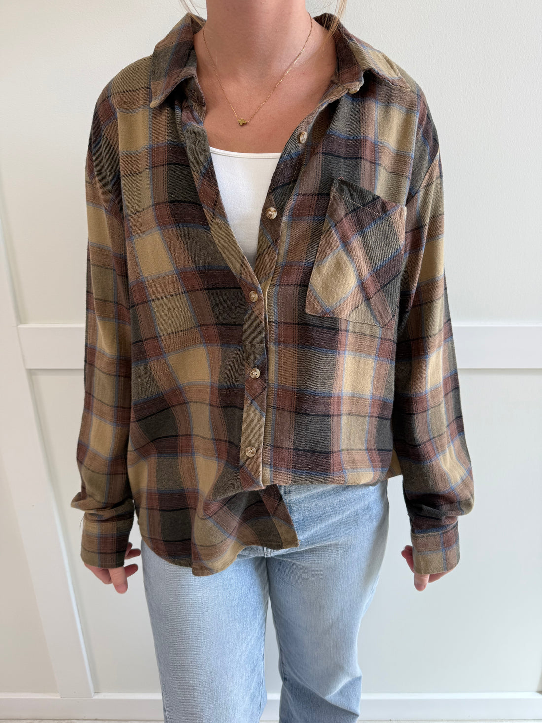 Nori Sunset Plaid Flannel Shirt