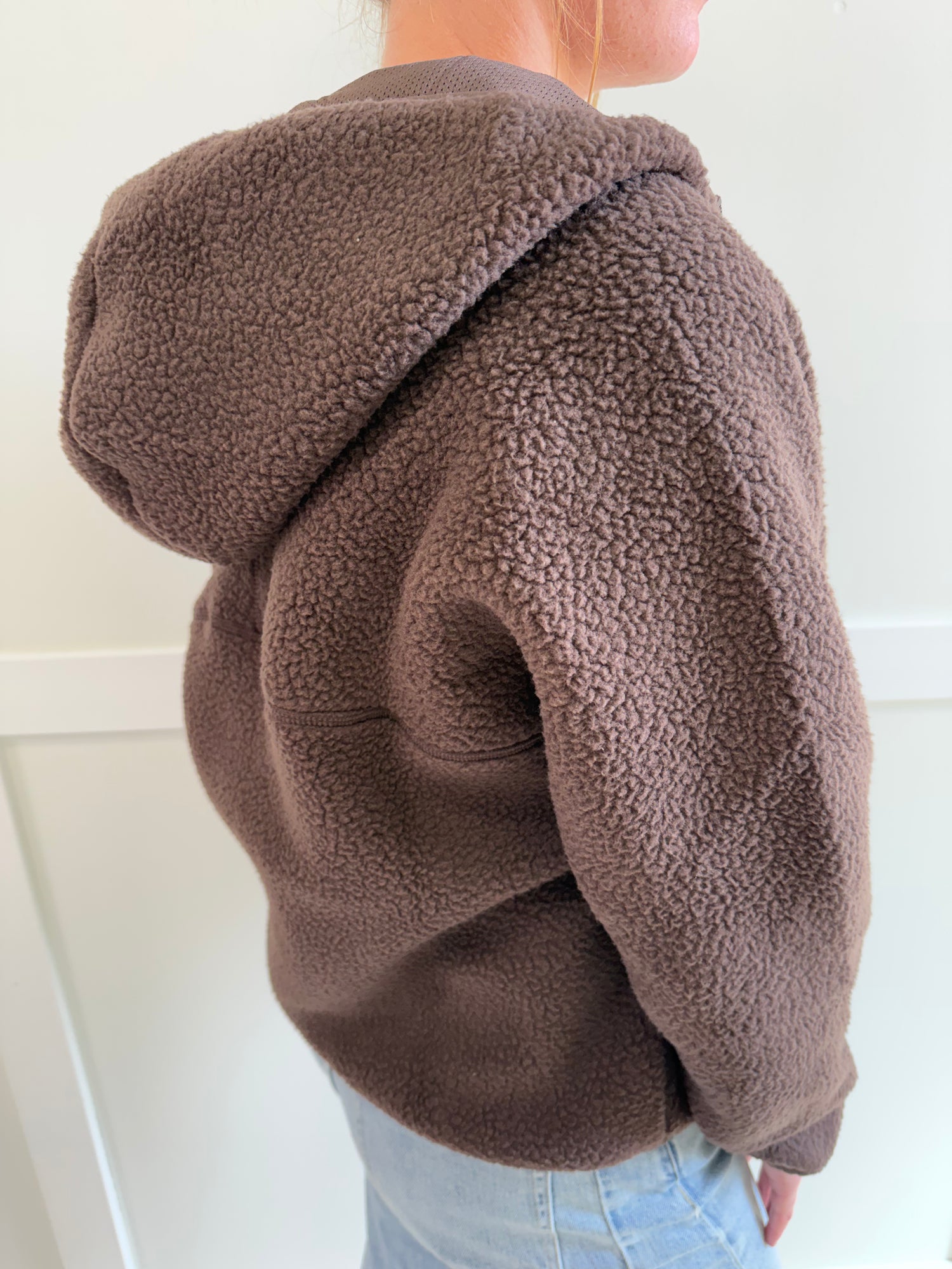 Remi Sherpa Fleece Half Zipper Hoodie Pullover