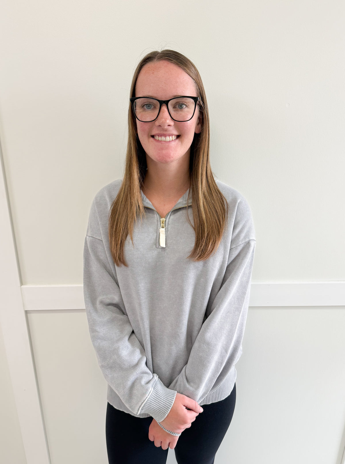 Aleigha Acid Wash Fleece 1/2 Zip Sweatshirt
