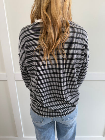 Kylee Striped Round Neck Pullover