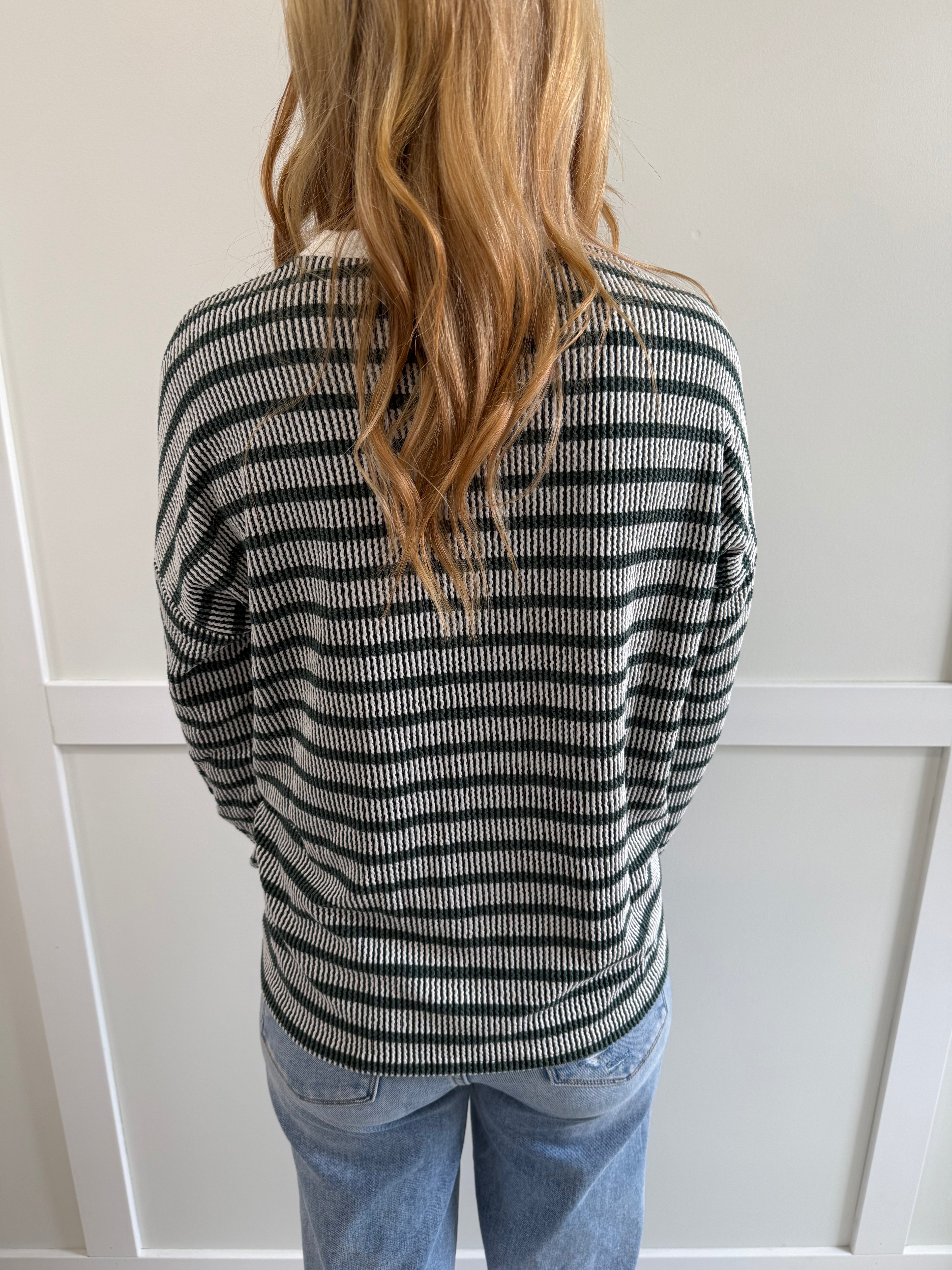 Kylee Striped Round Neck Pullover