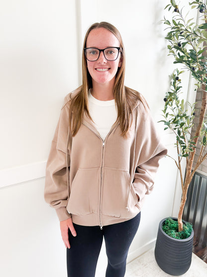 Eva Fleece Zip-Up Hoodie w/Pockets