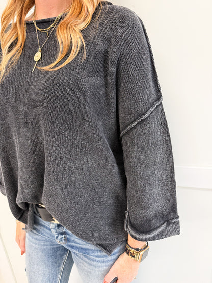 Aubrey Washed Inverted Seam Top
