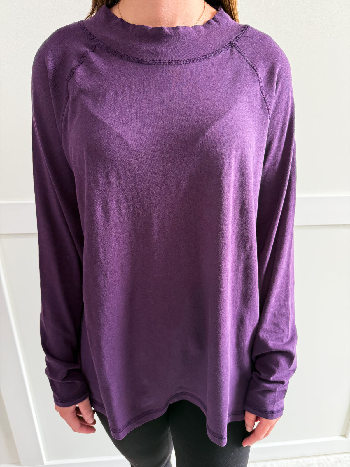 Piper Cotton Mock Neck Raglan Tunic