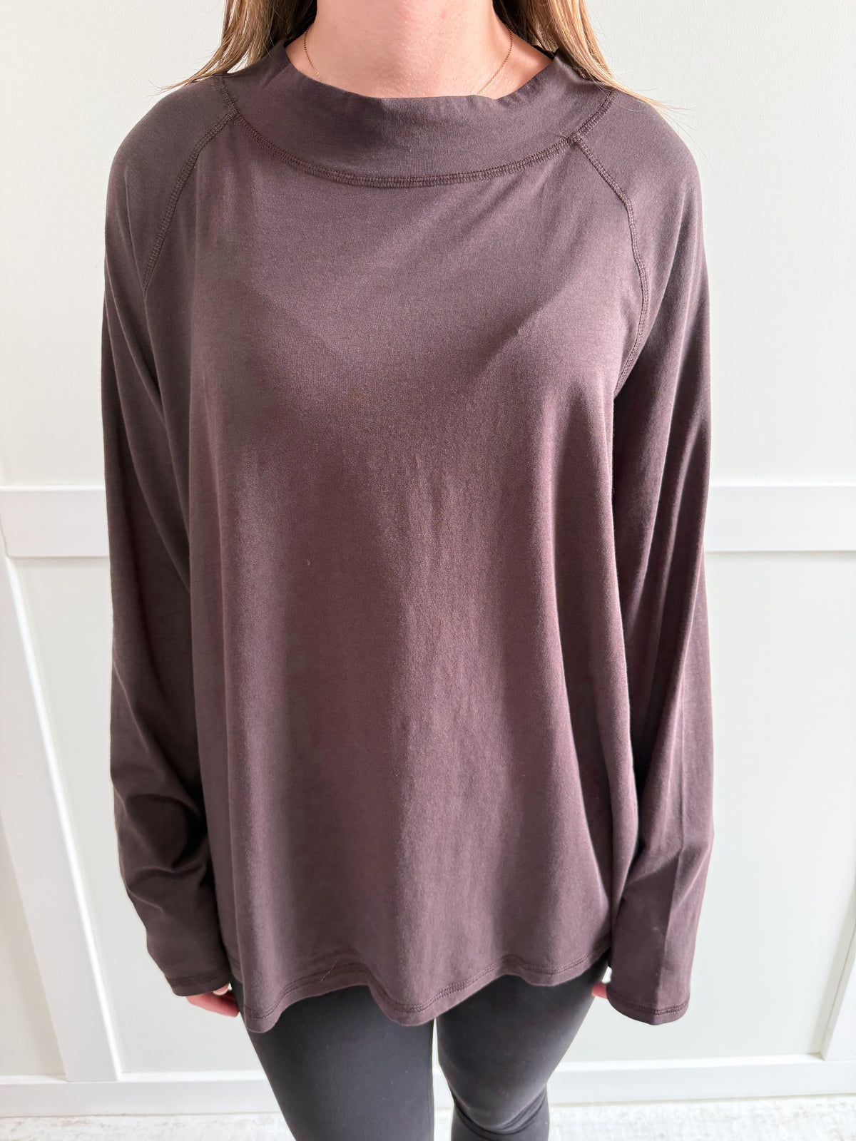 Piper Cotton Mock Neck Raglan Tunic