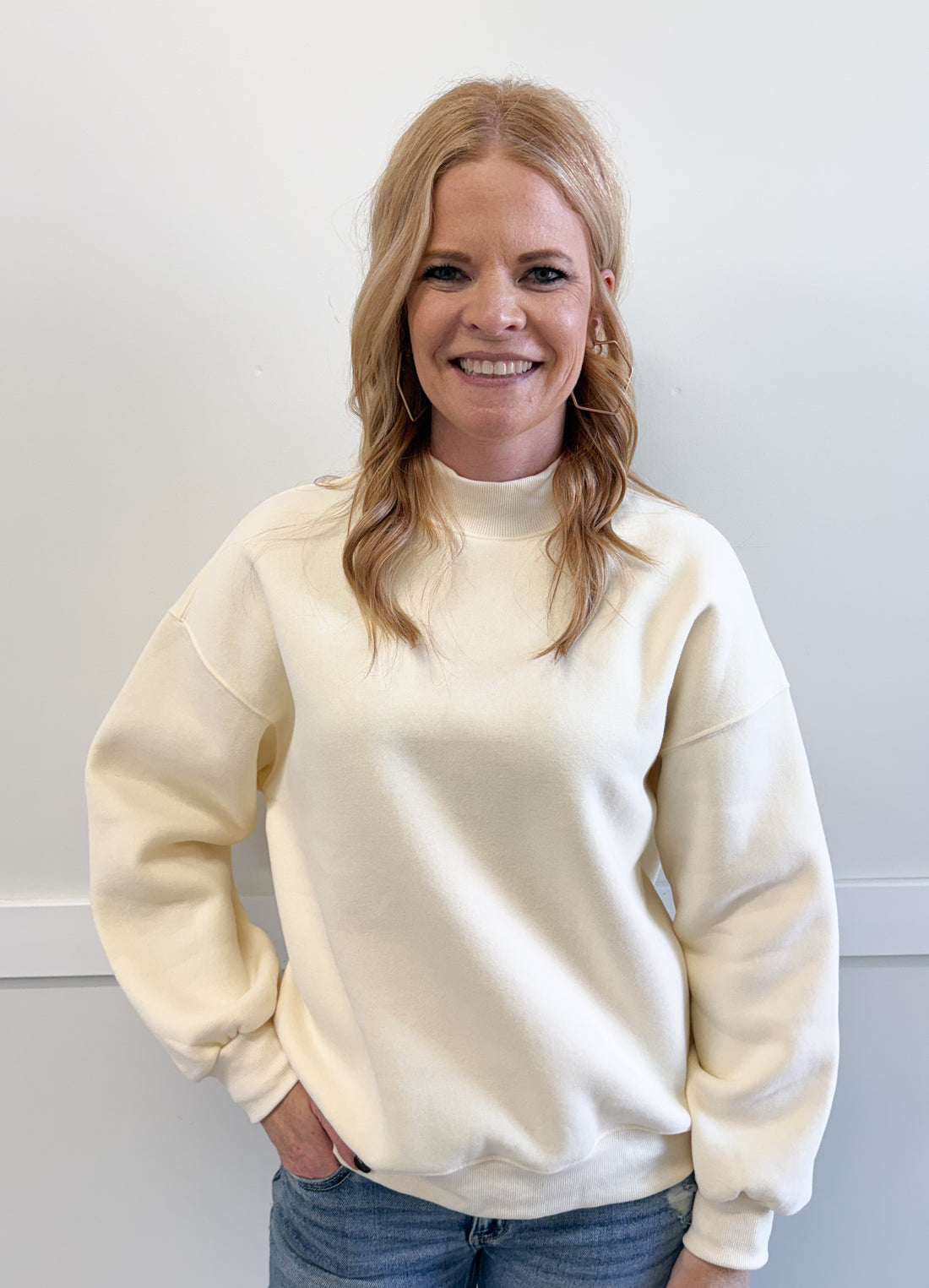 Nancy Mock Neck Sweatshirt