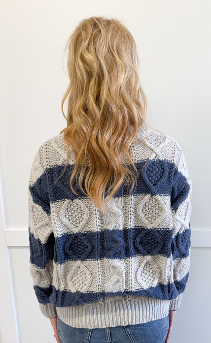 Kyra Cable Stripe Sweater